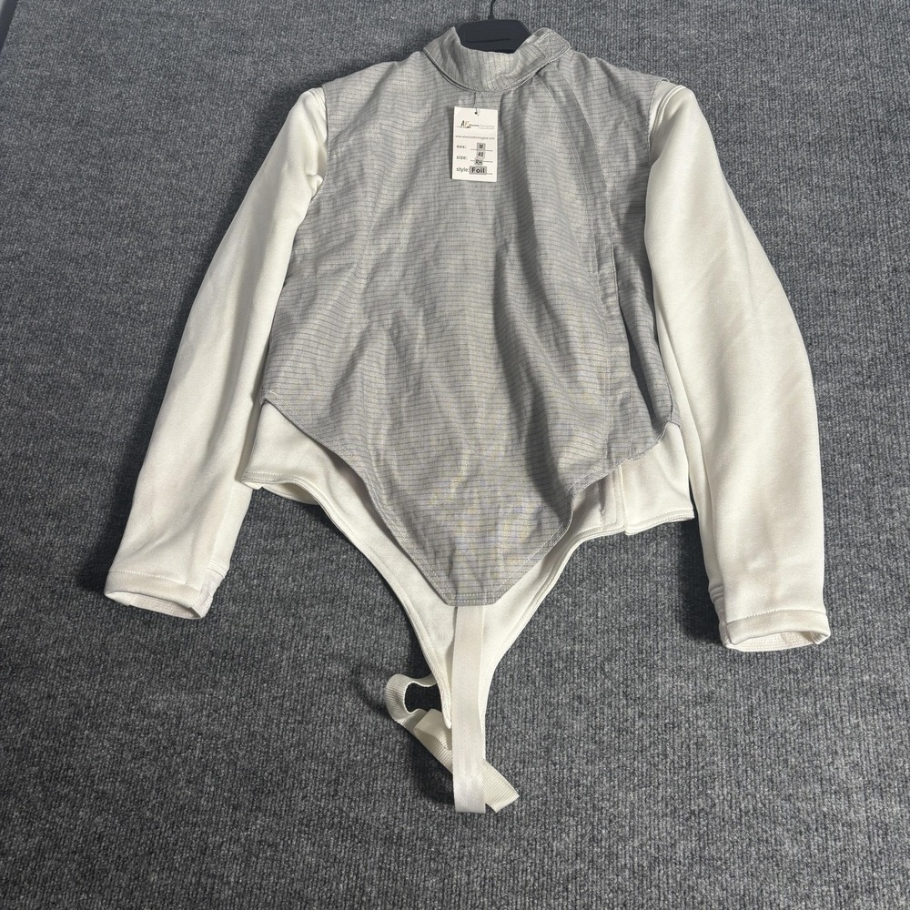 Absolute Fencing Gear Foil Lame Jacket Men M 40 Silver White RH Fencing Gear